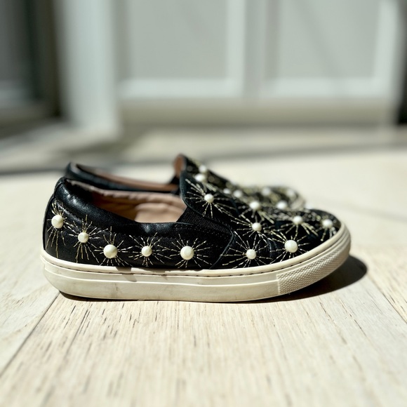 Aquazzura Cosmic Pearl Leather Slip-on Trainers for Girls - Picture 5 of 6